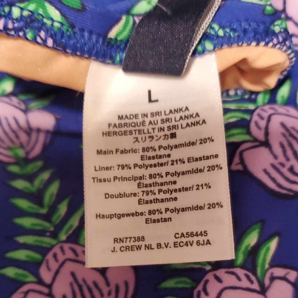 J. Crew Blue and Purple One Piece Swimsuit - Picture 4 of 6